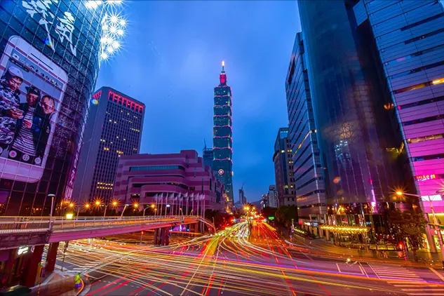 Taipei 101, a supertall skyscraper located in Taipei, Taiwan and officially classified as the world's tallest building from 2004-2009. Along with its record-breaking height of over half a kilometer it also achieved incredible elevator speeds that lifted passengers between floors 5 - 89 in just